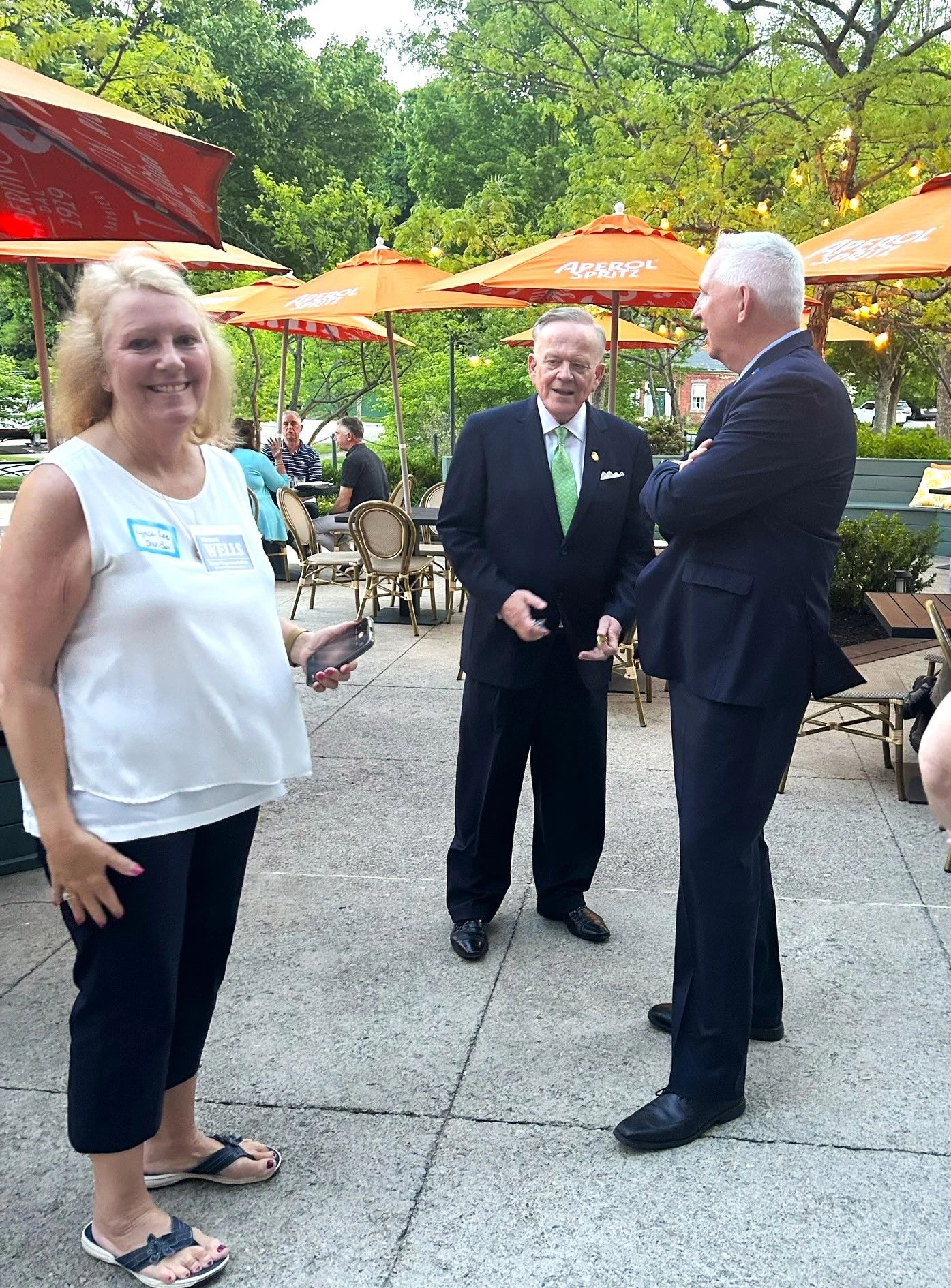 Richard Wells with constituents